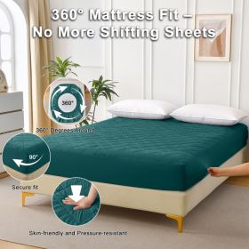Diamond Grid Ultrasonic Waterproof Mattress Protector (Option: Green-K)