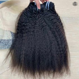 Single Donor Raw Indian Unprocessed Hair Vendors (Option: Kinky Straight-18Inches)