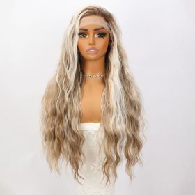 Brown Blonde Mixed High-gloss Lace Front T Part SM9208 Series Please Call Me For Actual Inventory (Option: 28Inches)